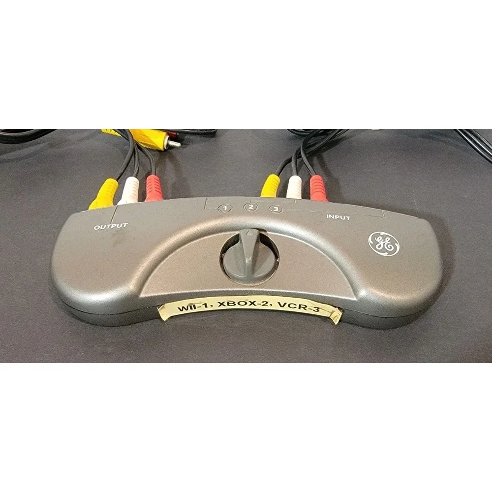 GE 3 Audio/Video‎ AV Switch Component Video Stereo Audio Retro Gameing Set Up